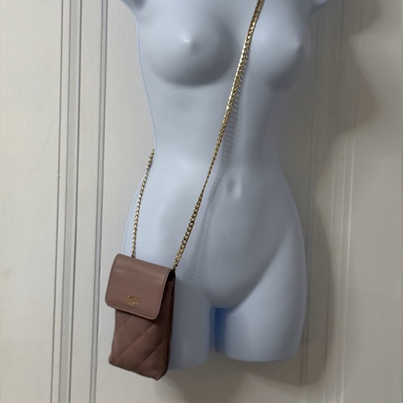 Dune Handbags - Dune dusty Rose quilted phone/cc case Crossbody Bag